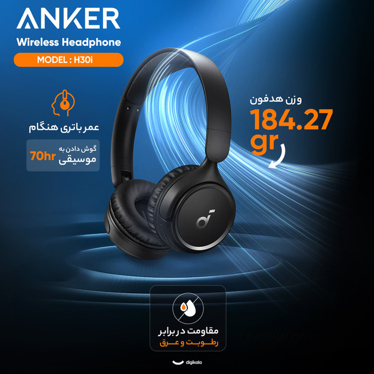 هدفون بی سیم انکر مدل H30i ( گارانتی ۱۸ ماه طلایی ایستا)