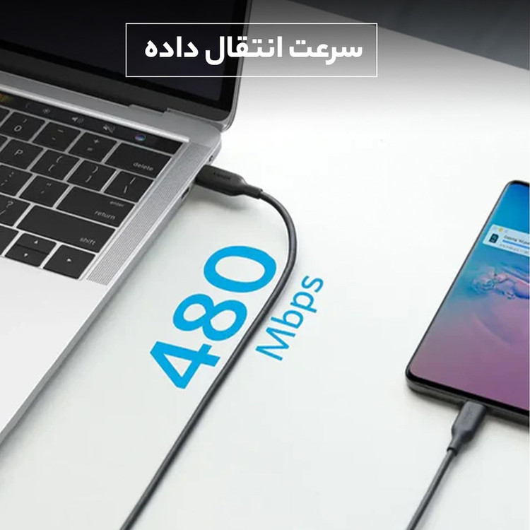 کابل USB-C انکر مدل A8852H11 طول 0.9 متر