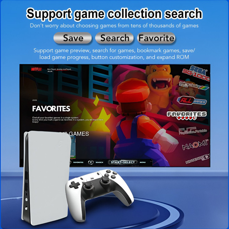 کنسول بازی RS5 GAME BOX نسخه اورجینال همراه مموری ۶۴ گیگ پلمپ